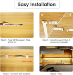 WOBANE_Under_Cabinet_LED_Lighting_Kit,_6_PCS_Dimmable_LED_Strip_Lights_with_Remote_Control_Dimmer,_24W_Adapter,_Hidden_2700K_Warm_White/_Natural_White_Set,_Bright_1500lm,_Timing,_Kitchen,_Counter,_Shelf,_Showcase