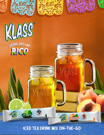 Klass_Iced_Tea_Drink_Mix_-_Sugar_Free_Variety_Pack_-_Peach_&_Lime_Black_Tea_On-The-Go!_(44_Count_Powder_Stick_Packs)_5_Calories_Per_Packet