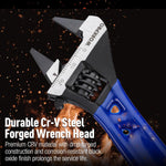 WORKPRO_4-Inch_Thin_Jaws_Stubby_Wide_Opening_Adjustable_Wrench,_Small_Adjustable_Wrench_with_2mm_Slim_Jaws_for_Easy_Access_to_Tight_Spaces,_Metric/SAE_Scales,_Cr-V_Steel