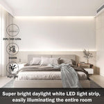 20ft/40ft/66ft_White_LED_Strip_Lights,_Upgraded_6500K_Dimmable_Tape_Lights_with_Remote_and_Plug,_12V_360_LEDs_Flexible_Sticky_Cuttable_Led_Light_Strips_for_Bedroom_Ceiling_Kitchen_Under_Cabinet_Lighting