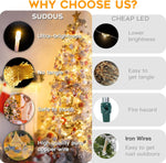 suddus_Indoor_Christmas_Lights_with_Remote,_Warm_White_String_Lights_Plug_in_with_Timer,_33ft_100_LED_Twinkle_Fairy_Lights_for_Bedroom_Xmas_Tree_Wreath_Garden_Party_Outdoor_Thanksgiving_Decorations