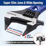 WORKPRO_4-Inch_Thin_Jaws_Stubby_Wide_Opening_Adjustable_Wrench,_Small_Adjustable_Wrench_with_2mm_Slim_Jaws_for_Easy_Access_to_Tight_Spaces,_Metric/SAE_Scales,_Cr-V_Steel