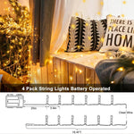 4_Pack_Battery_Christmas_Light_String_16.5Ft_50_LED_Clear_Wire_Sting_Lights_Christmas_Tree_Wrapped_Lights_Timer_8_Modes_Auto_On/Off_Christmas_Fairy_Lights_for_Indoor_Outdoor_Patio_Wreath_Garden_Deck