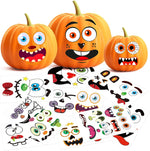 BainGsek_26_Pack_Halloween_Decoration_Stickers,_56_Fun_and_Classic_Pumpkin_Face_Stickers,_Pumpkin_Painting_Craft_Kit,_Halloween_Party_Gift_to_Kids_Decorations_to_Make_Jack_O_Lantern_Face_Decal