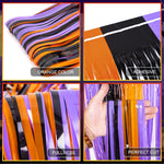 LOLStar_3_Pack_Orange_Purple_Black_Photo_Booth_Props,3.3_X_6.6_ft_Halloween_Foil_Fringe_Curtains,Halloween_Party_Photo_Backdrop_Streamer_Backdrop_for_Birthday_Anniversary_Halloween_Party_Decoration