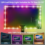 HOUHUI_TV_LED_Lights_13Ft/32.8ft,_RGB_LED_Strip_Lights_for_32-65in_TV_Backlight,_App_Control_Strips_Light_Sync_to_Music,_USB_Bias_LED_Strip_Lighting_for_Bedroom_Home_Room_PC_Monitor_Gaming_Lights_Cabinet