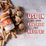 PBfit_15_Ounce_Pumpkin_Spice_Peanut_Butter_Powder,_Powdered_Peanut_Butter_Spread_From_Real_Roasted_Peanuts,_7g_of_Protein_7%_DV,_Gluten-Free,_70_calories,_90%_less_fat_(Pack_of_1)