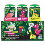 GoGo_squeeZ_Fruit_&_veggieZ_Applesauce_and_Puree_Variety_Pack,_Jurassic_Pear,_Roarrrr_Berry_&_Prehistoric_Peach,_3.2_oz_(Pack_of_20),_Unsweetened_Snacks_for_Kids,_BPA_Free_Pouches