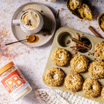 PBfit_15_Ounce_Pumpkin_Spice_Peanut_Butter_Powder,_Powdered_Peanut_Butter_Spread_From_Real_Roasted_Peanuts,_7g_of_Protein_7%_DV,_Gluten-Free,_70_calories,_90%_less_fat_(Pack_of_1)