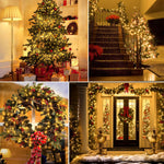 2_Pack_Timer_Fairy_Lights_Battery_Operated,_16.4FT_50_LED_Dark_Green_Wire_Micro_Starry_Twinkle_Light_with_Auto_Waterproof,_Christmas_String_Lights_for_Indoor_Outdoor_Yard_Decor_(Warm_White)