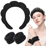 Spa_Headband_for_Washing_Face_Wristband_Sponge_Makeup_Skincare_Headband_Terry_Cloth_Bubble_Soft_Get_Ready_Hairband_for_Women_Girl_Puffy_Padded_Headwear_Non_Slip_Thick_Hair_Accessory