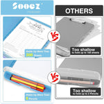 Sooez_Glitter_Clipboard_with_Storage,_High_Capacity_Storage_Clipboard_with_Pen_Holder,_Cute_Clip_Boards_8.5x11_with_Low_Profile_Clip,_Sparkle_Plastic_Clipboard_Case_Box_for_Women,_Side_Opening