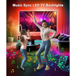 LED_Lights_for_TV,_TV_LED_Backlight_9.84_ft_RGB_TV_LED_Lights_That_Change_with_TV_Lights_Behind,USB_LED_Strip_Lights_for_TV_with_Remote_APP_Control,Bluetooth_LED_Light_Strips_for_TV
