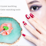 2_Pcs_Resin_Nail_Art_Palette,_Nail_Art_Painting_Palettes_Gold_Edge_Nail_Holder_Nail_Art_Display_Board