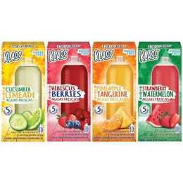Klass_Aguas_Frescas_Variety_Pack,_1_box_of_Cucumber_Limeade,_1_box_Strawberry_Watermelon,_1_box_Hibiscus_Berries,_1_box_Pineapple_Tangerine_(40_Total_On_the_Go_Packets)