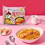 Samyang_Buldak_Spicy_Ramen,_Hot_Chicken_Ramen,_Korean_Stir-Fried_Instant_Noodle,_Carbonara,_1_Bag_with_5_Pack_Food_ramen_🍜_pink_buldakramen_korean_fire