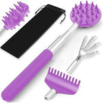 TUKUOS_Telescoping_Back_Scratcher_with_4_Detachable_Heads_-_Stocking_Stuffers_&_Christmas_Gifts_for_Men/Women,_White_Elephant_Gift_for_Adults