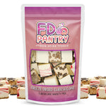 Freeze_Dried_Cheesecake_New_York_Style,_Caramel_Chocolate_Chip_and_Strawberry_Swirl_Crunchy_Treat_Resealable_Bag_4.1_oz_Cheese_Cake