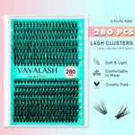 VAVALASH_DIY_Lash_Extension_Kit_with_280_Clusters_of_Individual_Lashes_-_30D_and_40D,_0.07D_-_10-16mm_Mixture_-_Lash_Clusters,_Lash_Bond,_Seal_and_Lash_Tweezer_for_Eyelash_Extensions_at_Home_-_Makeup