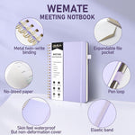 WEMATE_Simplified_Meeting_Notebook_for_Work_with_Action_Items_200_Pages,_Office_Supplies_for_Project_Planner,_PU_Leather_Hardcover_Meeting_Notes_Notebook_for_Work,_B5_(10
