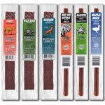 Buffalo_Bob's_Wild_Game_Meat_Snacks_(6_Pack),_Beef_Jerky_Variety_Pack,_Jerky_Gift_Baskets_for_Fathers/Dad,_Exotic_Random_Jerky_Sampler_Set,_Mens_Hunting_Stocking_Stuffers,_Jerky_Gift_Set