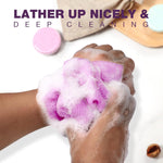 3_Pieces_Exfoliating_Washcloth_Shower_Towel_African_Net_Sponge_Japanese_Wash_Cloth_Face_Exfoliating_Sponge_Loofah_Exfoliating_Body_Scrubber_for_Body_Exfoliation