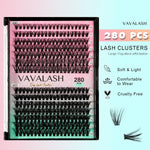 VAVALASH_DIY_Lash_Extensions_Kit_Individual_Cluster_Lashes_Kit_with_280_Lash_Clusters_30D+40D-0.07-D-10-16Mix,_Lash_Bond_and_Seal,_Lash_Applicator_for_DIY_Eyelash_Extensions_at_Home_Makeup_Eyelashes_Extensions_Cosmetic_Salon