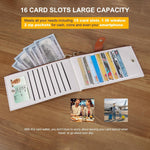 Travelambo_Womens_Wallet_Slim_RFID_Blocking_Bifold_Credit_Card_Holder_Wallet_with_16_Card_Slots,_2_Zippered_Pockets