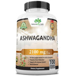 Organic_2,100_mg_-_100_Veggie_Capsules_Pure_Organic_Ashwagandha_Powder_and_Root_Extract_-_Stress_Relief,_Mood_Enhancer