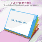 Sooez_Clipboard_Folio_with_Refillable_Notepad,_Clipboard_Folder_with_10_Storage_Pockets_for_Letter_Size,_Spiral_Clipboard_Notebook,_Cute_Portfolio_for_School_Office_Nursing