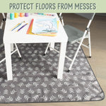 S&T_INC._Baby_Splat_Mat_for_Under_High_Chair,_Water_Resistant_Floor_Mat,_42_Inches_by_42_Inches,_Grey_Scatter