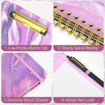 Sooez_Clipboard_Folio_with_Refillable_Notepad,_Clipboard_Folder_with_10_Storage_Pockets_for_Letter_Size,_Spiral_Clipboard_Notebook,_Cute_Portfolio_for_School_Office_Nursing