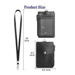 Teskyer_Badge_Holder_with_Zip_Pocket,_Multiple_Card_Slots_Leather_ID_Card_Holder_with_Nylon_Lanyard_for_Cruise_Ship_Cards,_Office_School_ID,_Work_Name_Cards,_Driver's_License