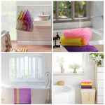 3_Pieces_Exfoliating_Washcloth_Shower_Towel_African_Net_Sponge_Japanese_Wash_Cloth_Face_Exfoliating_Sponge_Loofah_Exfoliating_Body_Scrubber_for_Body_Exfoliation