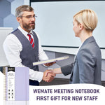 WEMATE_Simplified_Meeting_Notebook_for_Work_with_Action_Items_200_Pages,_Office_Supplies_for_Project_Planner,_PU_Leather_Hardcover_Meeting_Notes_Notebook_for_Work,_B5_(10