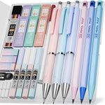 Nicpro_22PCS_Pastel_Mechanical_Pencils_Set_in_Case,_Art_Cute_Drafting_Pencil_0.5,_0.7,_0.9_mm,_2mm_Lead_Pencil_Holders_for_Sketching_Drawing_With_11_Tube_(4B_2B_HB_2H_Colors)_Lead_Refills,_3_Erasers