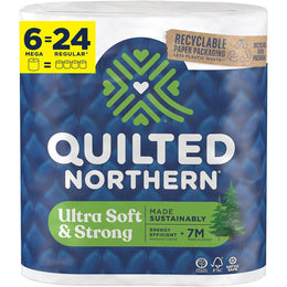 Quilted_Northern_Ultra_Soft_&_Strong_Toilet_Paper,_6_Mega_Rolls_=_24_Regular_Rolls,_5X_Stronger*,_Premium_Soft_Toilet_Tissue_with_Recyclable_Paper_Packaging_-_Packaging_May_Vary_Sheets_Wipes