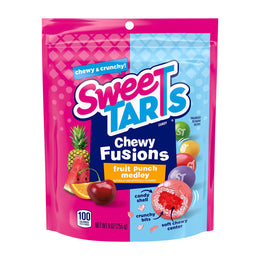 SweeTARTS_Chewy_Fusions_Candy,_Fruit_Punch_Medley,_9_Ounce_Snack_Bonbon_Tangy_Strawberry_Cherry_Berry