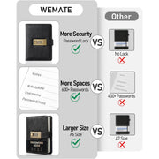 WEMATE_Password_Book_with_Lock,_Password_Book_with_Alphabetical_Tabs_600+_Password_Spaces,_Password_Logbook_with_Lock,_Password_Keeper_for_Computer_4.33_X_6.18_Inch