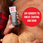 HAPPY_NUTS_Comfort_Cream_Deodorant_For_Men:_Anti-Chafing_Sweat_Defense,_Odor_Control,_Aluminum-Free_Mens_Deodorant_&_Hygiene_Products_for_Men_3.4_oz.(1_Pack,_Original)