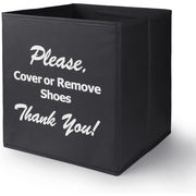Opret_Large_Shoe_Cover_Box_Black,_Real_Estate_Agent_Supplies,_Disposable_Shoe_Cover_Dispenser_Box_for_Open_House,_Please_Cover_or_Remove_Shoes,_Foldable_Storage_Bin_for_Shoe_Bootie