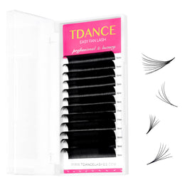 TDANCE_Easy_Fan_Lash_Extension_Rapid_Blooming_Volume_Eyelash_Extensions_C_CC_D_DD_J_B_L_Curl_0.03-0.12mm_Thickness_Easy_Fan_Volume_Lashes_Self_Fanning_Eyelashes_Extension_(D-0.07,14-19mm)_Makeup_Cosmetic