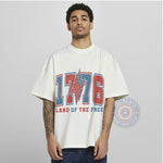1776 Land of the Free T-Shirt Sweatshirt Hoodie Patriotic American History Apparel for Independence Day
