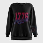 1776 America Distressed T-Shirt Sweatshirt Hoodie Patriotic US History Apparel for Independence Day
