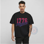1776 America Distressed T-Shirt Sweatshirt Hoodie Patriotic US History Apparel for Independence Day
