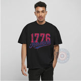 1776 America Distressed T-Shirt Sweatshirt Hoodie Patriotic US History Apparel for Independence Day