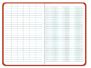 Elan_Publishing_Company_E64-8x4_Field_Surveying_Book_4_⅝_x_7_¼,_Bright_Orange_Cover