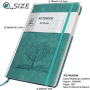 A5_Journal_Notebook,_Leather_Ruled_Notebooks_160_Pages_Diary_100gsm_Thick_Paper_Writing_Hardcover_Notebook_with_Pocket_for_Work_Men_Woman_8.4_x_5.7_in