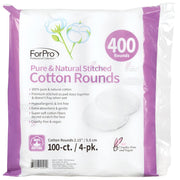 ForPro_Pure_&_Natural_Stitched_Cotton_Rounds_for_Face_400_Count_Makeup_Pack_Pads_Cosmetic