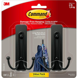 Command_Large_Matte_Black_Double_Hooks,_2_Hooks_and_2_Command_Strips,_Damage_Free_Hanging_Wall_Hooks_with_Adhesive_Strips,_Coat_Hooks_for_Hanging